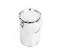 BenBow Secchio di latta da 2,7 L con coperchio a pressione - ermetico, opaco, vuoto, rotondo - contenitore di conservazione con manico in metallo