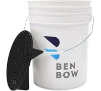 BENBOW Secchio per il lavaggio con filtro sporco, 20 litri, bianco, robusto, durevole e ideale per il lavaggio professionale di auto e applicazioni in officina