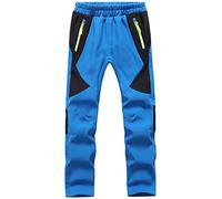 BenBoy Pantaloni Neve Bambino Impermeabile Pantaloni Sci Invernali Ragazze Ragazzo Pantaloni Trekking Softshell Arrampicata Escursionismo,KZ0008-Skyblue-XS