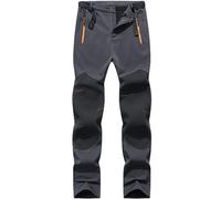 BenBoy Pantaloni Trekking Donna Invernali Impermeabile Pantaloni da Sci Neve Arrampicata Escursionismo Caldo Pantaloni Softshell Outdoor,KZ2987W-Grey-M