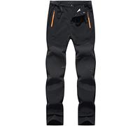 BenBoy Pantaloni Trekking Donna Invernali Impermeabile Pantaloni da Sci Neve Arrampicata Escursionismo Caldo Pantaloni Softshell Outdoor,KZ2987W-Black-S