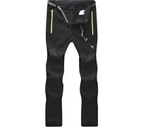 BenBoy Pantaloni Trekking Uomo Invernali Impermeabile Caldo Pantaloni Softshell Outdoor Pantaloni da Arrampicata Escursionismo,KZ16607M-Black1-L