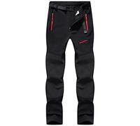 BenBoy Pantaloni Trekking Uomo Invernali Impermeabile Pantaloni da Sci Neve Arrampicata Escursionismo Caldo Pantaloni Softshell Outdoor,KZ41037M-Black-M