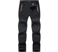BenBoy Pantaloni Trekking Uomo Invernali Impermeabile Sci Softshell Pantaloni Termici Neve Caldo Montagna Escursionismo Pantaloni Outdoor KZ3028M-Black-S