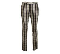 BENCIVENGA Multicolor Checkered Cotton Straight Fit Men Pants - IT48 | M