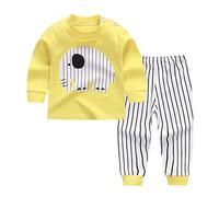 BenCreative Neonati Maschi in Cotone Pigiama Set Cartoon Manica Lunga Tops e Pantaloni Toddler Bambini Sleepwear/Nighties Vestiti per 0-4 Anni Bambini Stripe Elephant 70