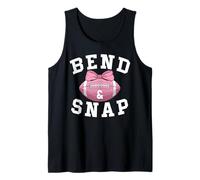 Bend And Snap Football Game Day Coquette Bow Pink Football Canotta