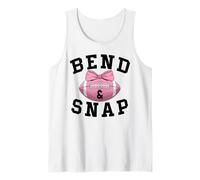 Bend And Snap Football Game Day Coquette Bow Pink Football Canotta