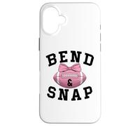 Bend and Snap Football Game Day Coquette Bow Pink Football Custodia per iPhone 16 Plus