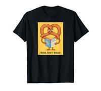 Bend Don't Break Pretzel resiliente Divertente Umorismo Saggezza Arte Maglietta