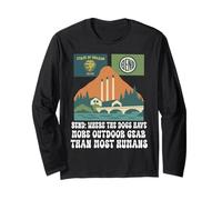 Bend Oregon Retro-Vintage Dog Lover uomini e donne Maglia a Manica