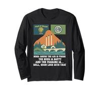 Bend Oregon Retro-Vintage Montagne & Birra per gli amanti della natura Maglia a Manica