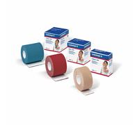 Benda adesiva leukotape k per taping fisioterapico larghezza 2,5 cm lunghezza 5 m colore rosa in rotolo