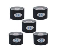 Benda Autoadesiva Nera, Benda Adesiva Elastica Avvolta con Nastro Sportivo, Adatta per Polsi, Caviglie, Ginocchia