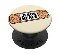 Benda con faccine Fede edificante Gesù guarisce PopSockets PopGrip Adesivo