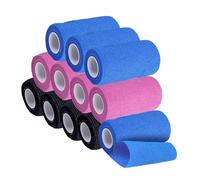 Benda elastica autoadesiva 12 rotoli x 10 cm x 4,5 m Benda elastica Per fasciatura Per il primo soccorso in caso di lesioni sportive distorsioni del polso cavalli e cani benda elastica coesiva