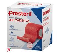 BENDA ELASTICA AUTOADESIVA LATEX FREE PRESTERIL CM 7,5X4,5 M TESI ROSSO
