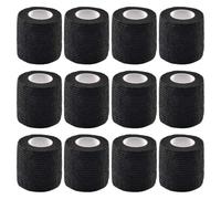 Benda elastica autoadesiva monouso non tessuta atletica antiscivolo con benda for maniglia for tatuaggio con nastro nero all'ingrosso(12PCS Black)
