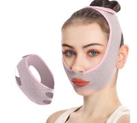 Benda lifting - Bande di riduzione doppio mento | Cinghia a V Face riutilizzabile e regolabile, fascia per sollevamento mento traspirante per la forma del viso, del collo e della mascella, 55 x 18 x