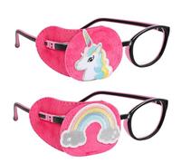 Benda Occhio Pigro Bambini 2 Pezzi, Unicorno Eye Patch Coprente Per Occhio Pigro Ambliopia per Il Trattamento Occhio Pigro, Ambliopia, Strabismo, Occhio Pirat