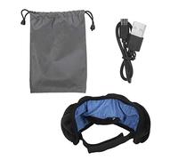 Benda per occhi intelligente wireless per dormire, rilassante, elastica e traspirante per occhiali Bluetooth (Nero)