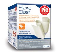 Pic Flexa Elast Benda Elastica Bianca 10 cm x 4 con Fermaglio