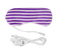 Benda riscaldante USB con impacco caldo regolabile per nutrire gli occhi, 5 livelli di intensità, ideale per dormire. (Striscia viola)