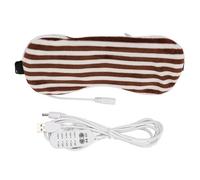 Benda riscaldante USB con impacco caldo regolabile per nutrire gli occhi, 5 livelli di intensità, ideale per dormire. (Striscia marrone)