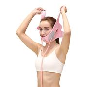 Benda sottile per il viso da 30 g - Copertura per il viso modellante a V, | Cintura per il viso traspirante Cintura di sollevamento a V in tessuto, modellatura del viso avvolgente a 360°, cinghia dima