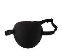 Benda sull'occhio del pirata, benda sull'occhio singola unisex, benda sull'occhio concava regolabile, lavabile for un occhio, costume cosplay da pirata for bambini(Black)