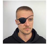 Benda Sull'Occhio in Pelle Pu Vintage Medievale con Cinturino Sottile con Benda sugli Occhi Costume Cosplay Gotico Maschera per Gli Occhi Quadrata da Pirata per Accessorio Costume di Halloween, Stil