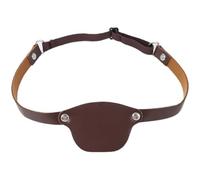 Benda Sull'occhio Pirata in Pelle con Cinturino Regolabile, Costume Capitano per Feste di Halloween, Cosplay, Travestimento per Adulti E Bambini