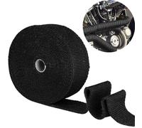 Benda Termica Nastro Bende Nastro Isolante Marmitta,Nastro Termico per Marmitte Benda Termica per Scarico Marmitta,Bende Termiche Moto,per Marmitte, Tubi di Scarico Vano Motore, Auto e Moto（Nero）