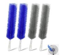 Bendable Microfiber Head,Reusable Dust Remover, fan cleaner brush, Washable ldeal for Electric Fans Air Conditioning, Home Car Vents, Curtain, Non-disassembly Cleaning (2pcs Gray + 2pcs Gray)