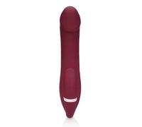 Bendable Vibrating Strapless Strap-on - Merlot Grape