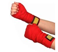 Bendaggi da Boxe Fasce Protettive Elastiche per Le Mani per Boxe Thai Kickboxing, Cotone Traspirante, Lunghezza Regolabile, per MMA Taekwondo (Rosso)