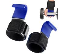 Bendaggi da polso per sollevamento , gancio per atletica - 2 paia di fascette antiscivolo trapuntate traspiranti ganci per palestra, casa, fitness, sollevamento