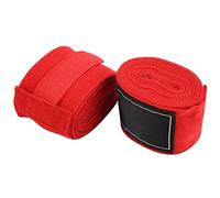Bendaggio da Boxe Traspirante Fasce per Le Mani Supporto Elastico per Muay Thai e Sanda Fighting Panno Elastico Lungo 2,5 M 2 Pezzi Rosso Blu (Rosso)