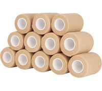 Bende Autoadesive - Benda Elastica Coesiva 12 Rotoli Da 7,5 Cm X 4,5 M (Beige)