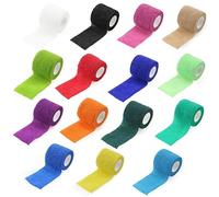 Bende autoadesive da 15 pezzi, bende elastiche traspiranti, nastro sportivo non tessuto, bende fitness, bende assorbenti per il sudore in tinta unita per protezione sportiva, animali domestici, ecc.
