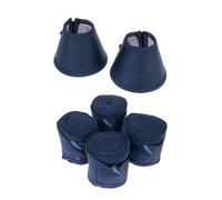 Bende in pile Nomad Tales per cavalli - blu navy - Set per Pony: 4 bende in pile + 2 paraglomi in elastan