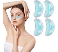 Bende per occhi riutilizzabili, 2 paia di impacchi di ghiaccio in PVC sotto gli occhi, cuscinetti refrigeranti portatili per alleviare affaticamento, gonfiore, arrossamento, occhiaie per casa, dormit