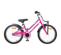 Bendmaxx Bicicletta per bambini da 2 a 4 anni, telaio in acciaio rosa e nero, con freno a cerchio e campanello, ideale per parco, tempo libero e vita quotidiana, sella regolabile