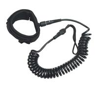 Bendmaxx Guinzaglio di sicurezza per SUP, nero, 25,4 cm, a spirale, con cinghia alla caviglia in neoprene, chiusura in , materiale TPU, per SUP, tavola da surf, longboard e bodyboard, sicurezza
