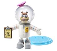 BendyFigs The Noble Collection Spongebob Squarepants Sandy - Noble Toys 16 cm Bendable Posable Collectible Doll Figure with Stand and Mini Accessory