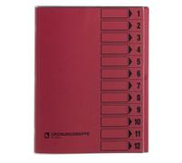 Bene Index File from Recycling Cardboard, Rosa, 12 Teilig