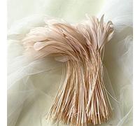 Bene Omnia naturale sciolto spogliato Coque piume per Millinery & Fascinators cappello fare copricapo costume tinto Gallo piuma 12,7-17,8 cm (#35 albicocca, 10 pezzi)