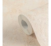 Bene Texturierte Carta Da Parati IN Tessuto Non Look-Intonaco Beton-Look - Crema
