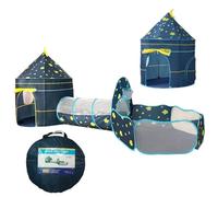 Benebomo Tenda per bambini, Capanna per bambini 3 in 1 con tunnel e vasca per le palline per bambine, Gioco Tunnel per Bambini