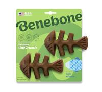 Benebone Tiny Conf. da 2 Fishbone Giochi Resistenti, Pesce Reale | Durevole, Multipack, Made in USA, Ossa per cani, Di lunga durata, Una taglia per ogni cane, Li tiene occupati